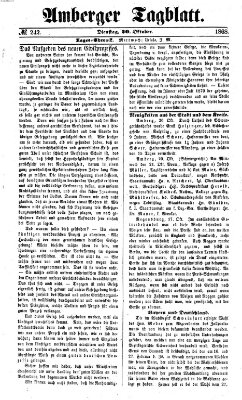 Amberger Tagblatt Dienstag 20. Oktober 1868