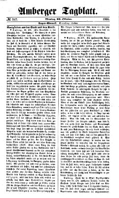 Amberger Tagblatt Montag 26. Oktober 1868