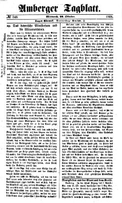 Amberger Tagblatt Mittwoch 28. Oktober 1868