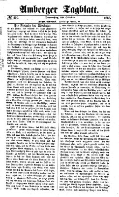 Amberger Tagblatt Donnerstag 29. Oktober 1868