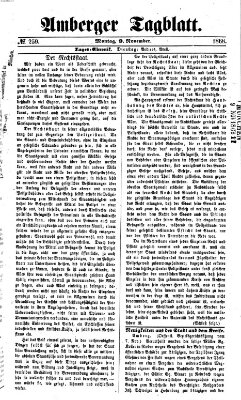 Amberger Tagblatt Montag 9. November 1868