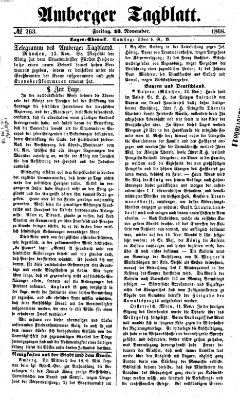 Amberger Tagblatt Freitag 13. November 1868