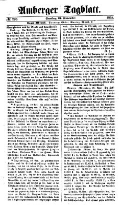 Amberger Tagblatt Samstag 21. November 1868