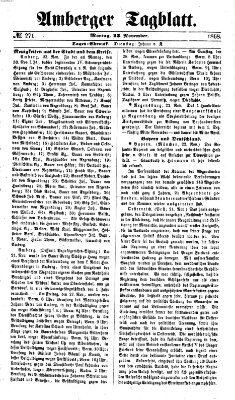 Amberger Tagblatt Montag 23. November 1868