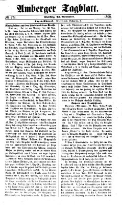 Amberger Tagblatt Dienstag 24. November 1868