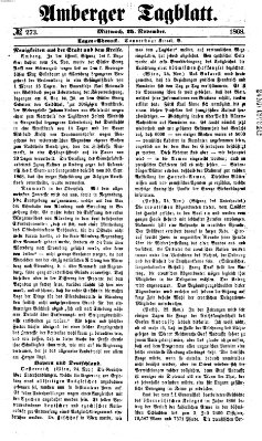 Amberger Tagblatt Mittwoch 25. November 1868