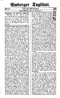 Amberger Tagblatt Donnerstag 26. November 1868