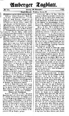 Amberger Tagblatt Freitag 27. November 1868