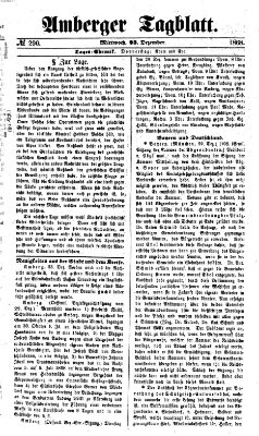 Amberger Tagblatt Mittwoch 23. Dezember 1868