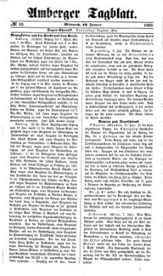 Amberger Tagblatt Mittwoch 13. Januar 1869