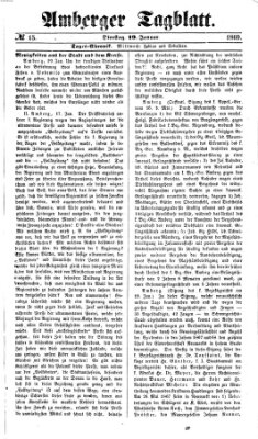 Amberger Tagblatt Dienstag 19. Januar 1869