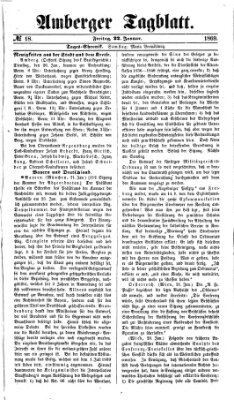 Amberger Tagblatt Freitag 22. Januar 1869