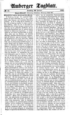 Amberger Tagblatt Samstag 23. Januar 1869