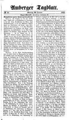 Amberger Tagblatt Montag 25. Januar 1869