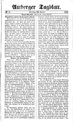 Amberger Tagblatt Dienstag 26. Januar 1869