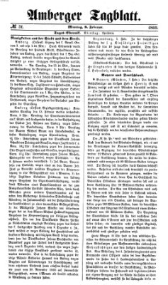 Amberger Tagblatt Montag 8. Februar 1869