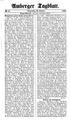 Amberger Tagblatt Donnerstag 11. Februar 1869