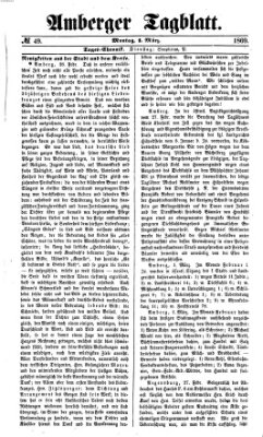 Amberger Tagblatt Montag 1. März 1869