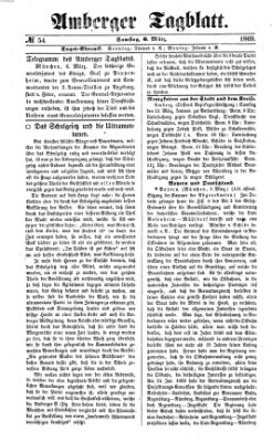 Amberger Tagblatt Samstag 6. März 1869