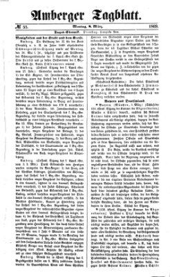 Amberger Tagblatt Montag 8. März 1869