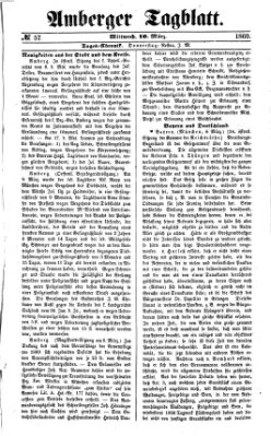 Amberger Tagblatt Mittwoch 10. März 1869