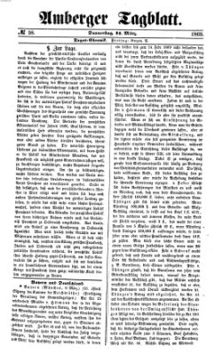 Amberger Tagblatt Donnerstag 11. März 1869