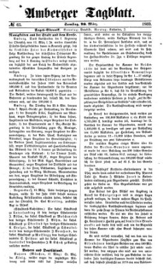 Amberger Tagblatt Samstag 20. März 1869