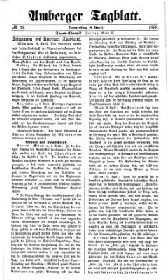 Amberger Tagblatt Donnerstag 8. April 1869