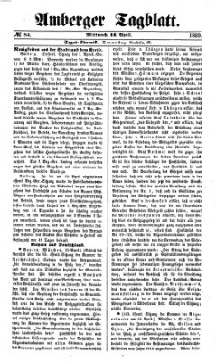 Amberger Tagblatt Mittwoch 14. April 1869