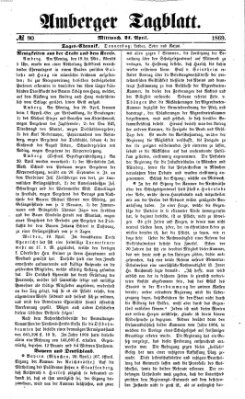 Amberger Tagblatt Mittwoch 21. April 1869