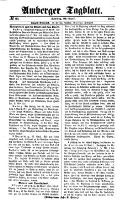 Amberger Tagblatt Samstag 24. April 1869