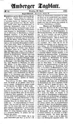 Amberger Tagblatt Dienstag 27. April 1869