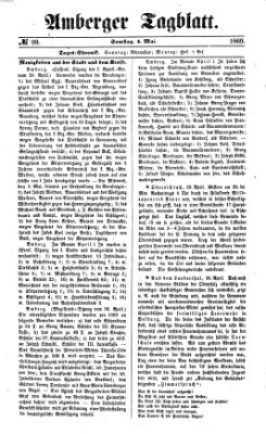 Amberger Tagblatt Samstag 1. Mai 1869