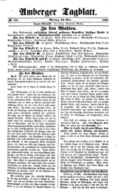 Amberger Tagblatt Montag 10. Mai 1869