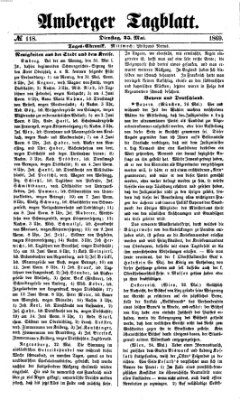 Amberger Tagblatt Dienstag 25. Mai 1869