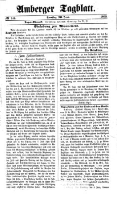 Amberger Tagblatt Samstag 26. Juni 1869