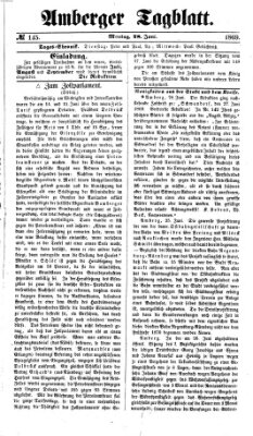 Amberger Tagblatt Montag 28. Juni 1869