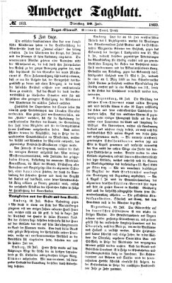 Amberger Tagblatt Dienstag 20. Juli 1869