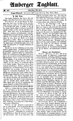 Amberger Tagblatt Samstag 24. Juli 1869