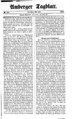 Amberger Tagblatt Montag 26. Juli 1869