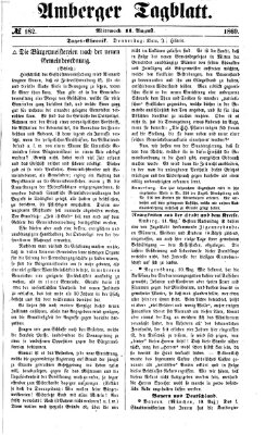 Amberger Tagblatt Mittwoch 11. August 1869