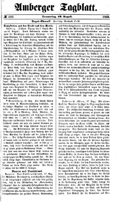 Amberger Tagblatt Donnerstag 19. August 1869