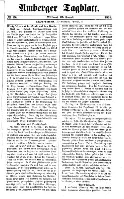 Amberger Tagblatt Mittwoch 25. August 1869