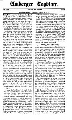 Amberger Tagblatt Freitag 27. August 1869