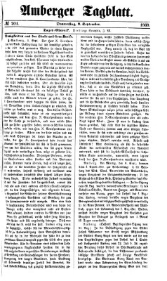 Amberger Tagblatt Donnerstag 2. September 1869