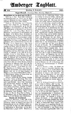 Amberger Tagblatt Samstag 4. September 1869