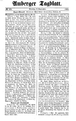 Amberger Tagblatt Dienstag 7. September 1869