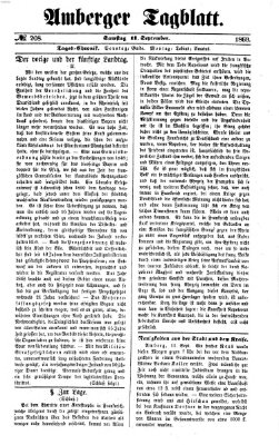 Amberger Tagblatt Samstag 11. September 1869