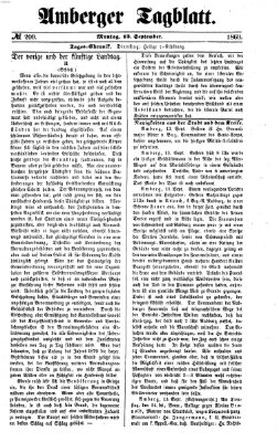 Amberger Tagblatt Montag 13. September 1869