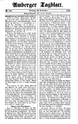 Amberger Tagblatt Dienstag 14. September 1869